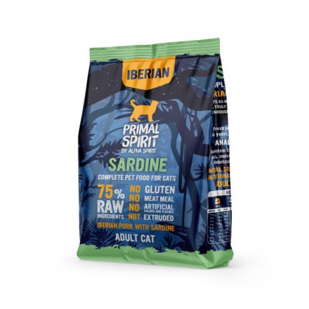 Primal Spirit Gato Ibérico Adulto 75% Sardina 1kg