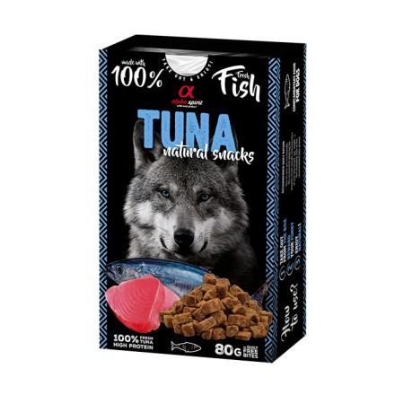 Alpha spirit NATURAL SNACK -ATÚN 80gr Comida y golosinas para perros