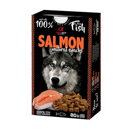 Alpha spirit NATURAL SNACK - SALMÓN 80gr Comida y golosinas para perros