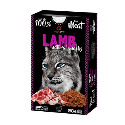 Alpha spirit NATURAL SNACK CATS - CORDERO 80gr Comida y golosinas para gatos 