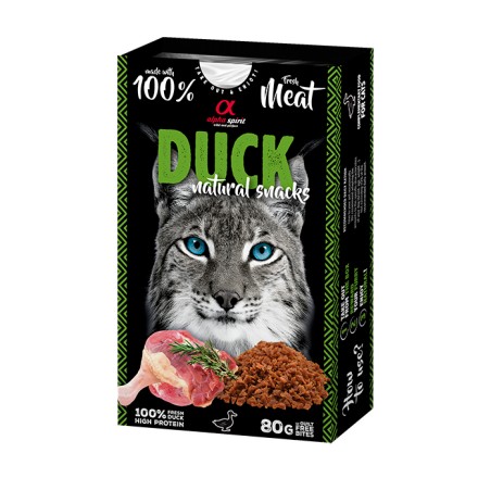 Alpha spirit NATURAL SNACK CATS - PATO 80gr Comida y golosinas para gatos 