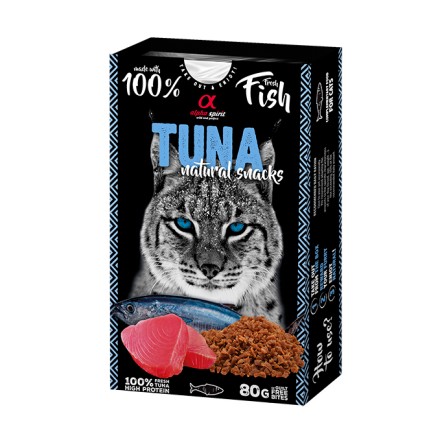 Alpha spirit NATURAL SNACK CATS - ATÚN 80gr Comida y golosinas para gatos