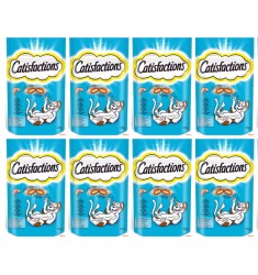 Catisfactions Premios para Gatos, Sabor Salmon (Pack de 8 x 60g)