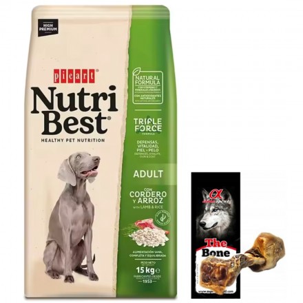 Nutribest Adult Lamb And Rice 15 Kg + Lata 400gr Comida Para Perros Picart