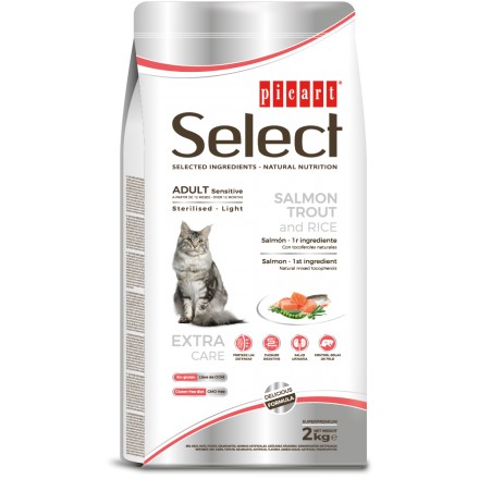 Picart Select ADULT Sensitive Salmon, Trout and Rice Sterilised – Light 2kg