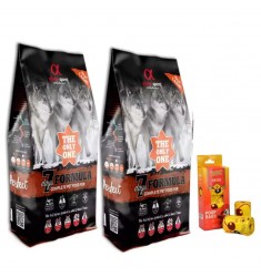 Alpha spirit the only one 7 days formula ( 2 Sacos de 12 kg + Bolsas para excrementos de perro 4 rollos ) Alimentos para perros