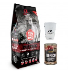 Alpha spirit alimento the only one puppies 12kg + Lata de 400gr + vaso medidor de Regalo