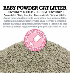 Arena para gatos - Bentonita con aroma a Talco - 10 Kg - Baby Powder Cat Litter Arquivet