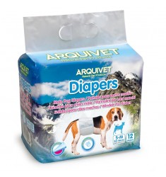 Pañales para Perros Macho - Talla S-M 30-46cm - 12 unidades Arquivet