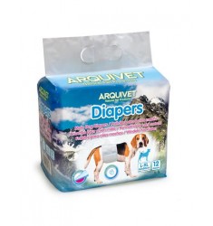 Pañales para Perros Macho - Talla L-XL 60-80cm - 12 unidades Arquivet