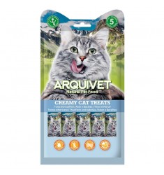 Snack para Gatos cremoso de Atún y Bacalao (bolsa 5 sobres de 14 g)