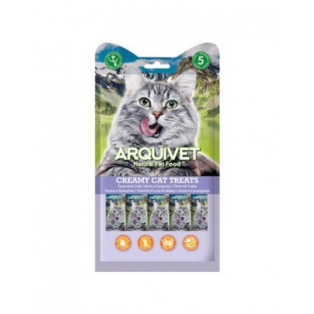 Snack pra Gatos cremoso de Atún y Cangrejo (bolsa 5 sobres de 14 g)