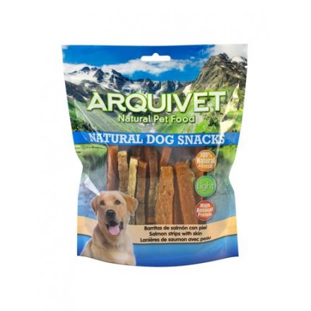 Barritas de salmón con piel para Perros 100% naturales 350gr Arquivet