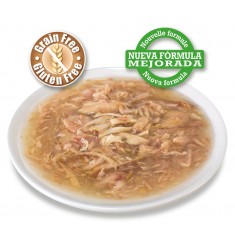 Comida húmeda para gatos Atún Blanco y pollo en salsa - 80 g Referencia 1088