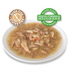 Comida húmeda para gatos Atún Blanco y gambas en salsa - 80 g