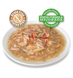 Comida húmeda para gatos Atún Blanco y palito de cangrejo en salsa - 80 g